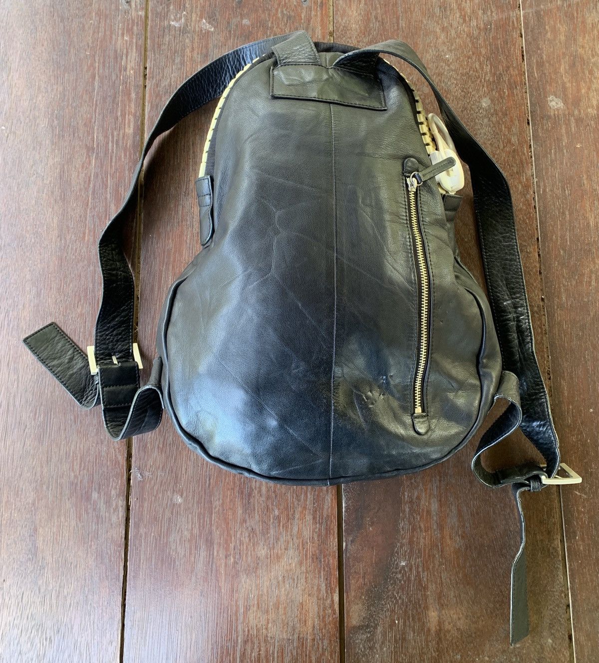 Yohji Yamamoto Kawa kawa by Yohji Yamamoto leather backpack Size ONE SIZE - 2 Thumbnail