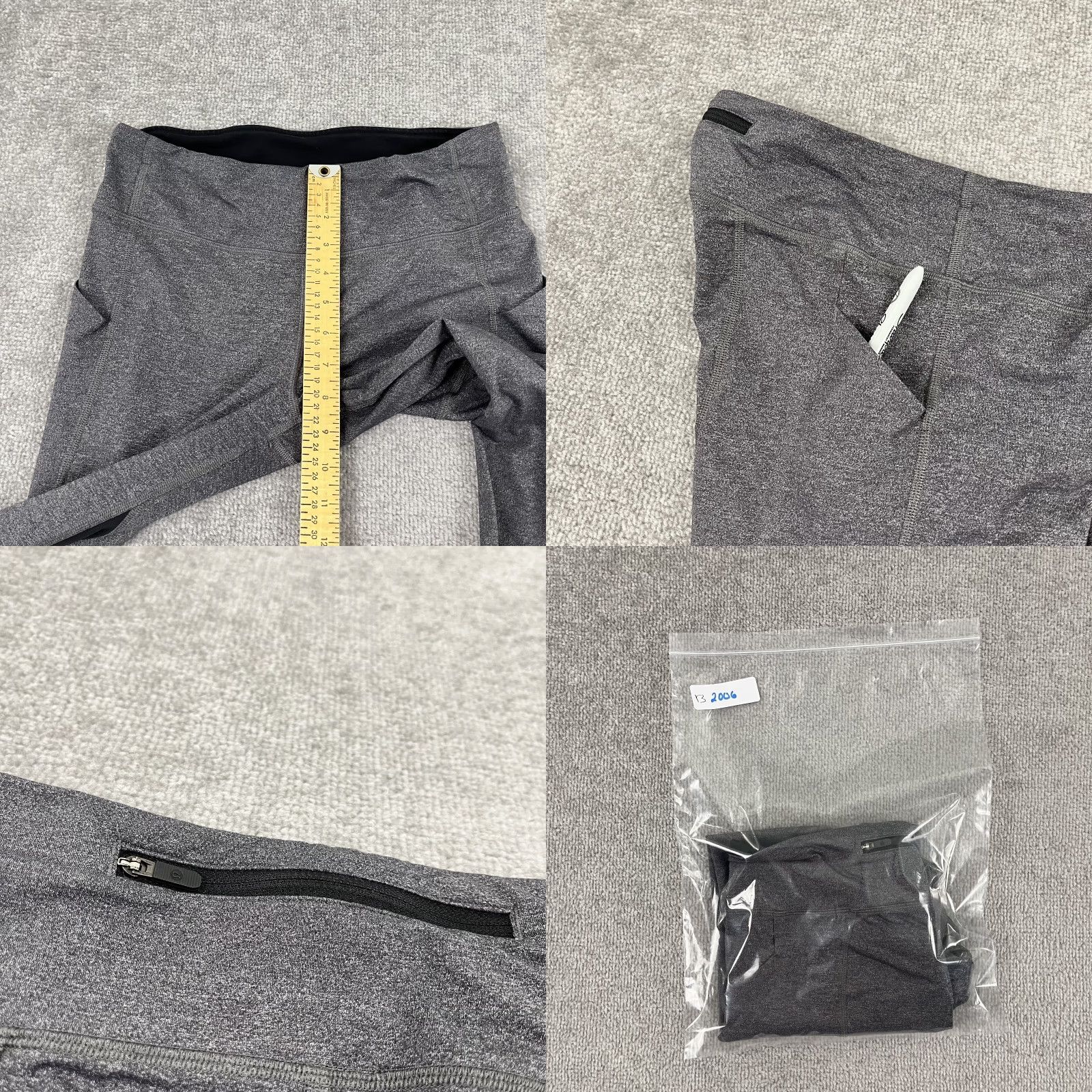 Lululemon Lululemon Pace Rival Crop Leggings Women Size 8 / 22" Heather Gray Black Running Size 30" / US 8 / IT 44 - 8 Thumbnail