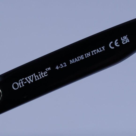 Off-White Off-White OERI109 LAWTON 1007 Sunglasses Black Square Frame Size ONE SIZE - 8 Thumbnail