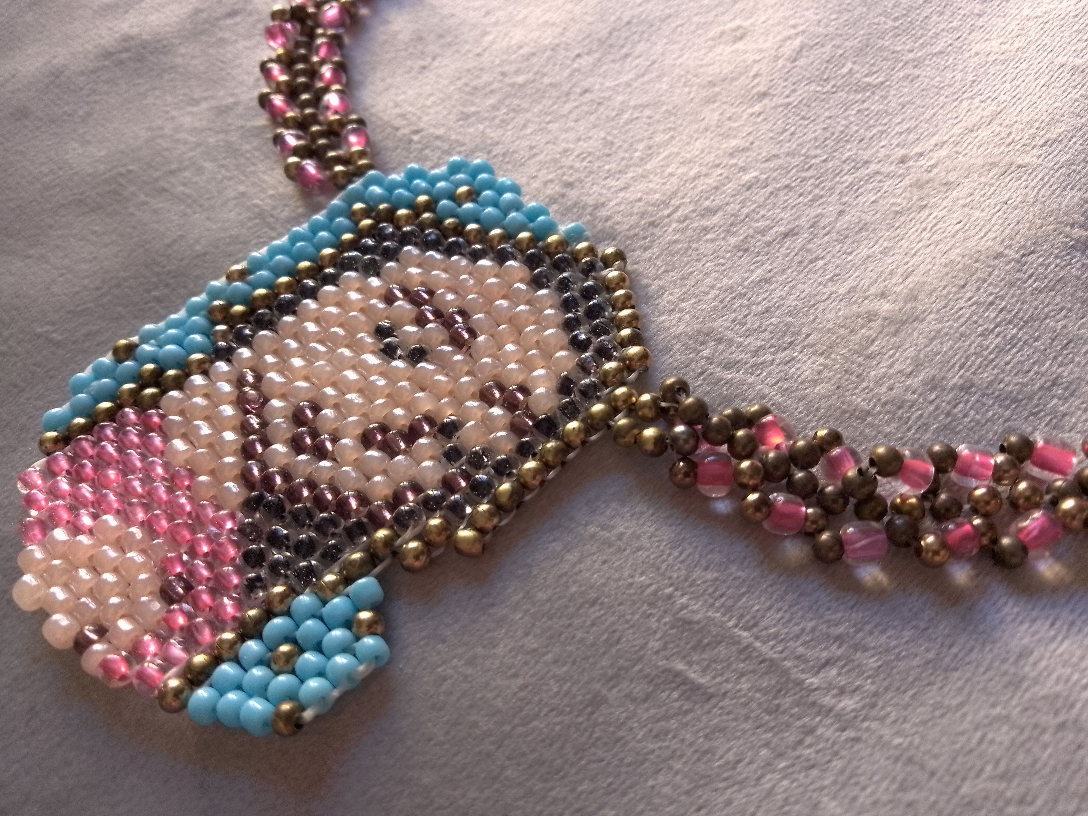 Handmade Necklace Beaded Virgin Mary Guadalupe Christian Jewelry Size ONE SIZE - 4 Thumbnail