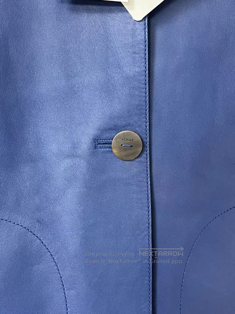 Loewe Loewe Navy Blue Lamb Leather Jacket Size S / US 4 / IT 40 - 3 Thumbnail