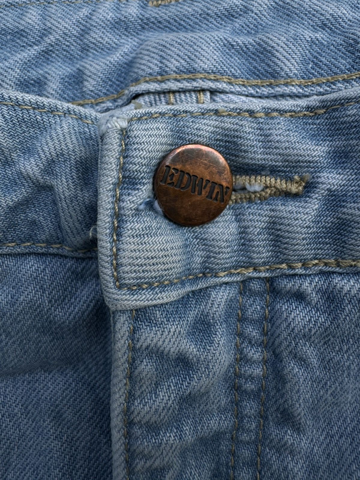 Edwin × Vintage Vintage Edwin Denim Jeans Light Blue Size US 36 / EU 52 - 4 Thumbnail