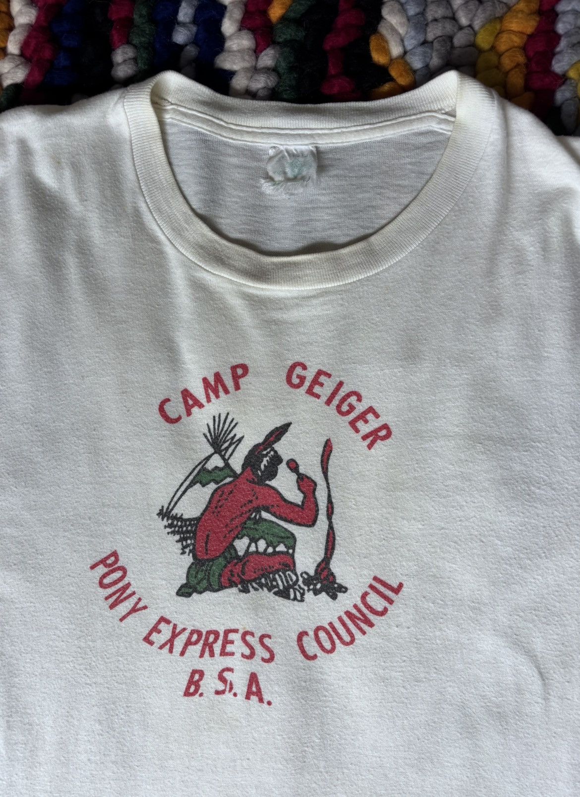 Japanese Brand 1950s Vintage Tee Shirt Camp Geiger BSA Size US L / EU 52-54 / 3 - 2 Thumbnail