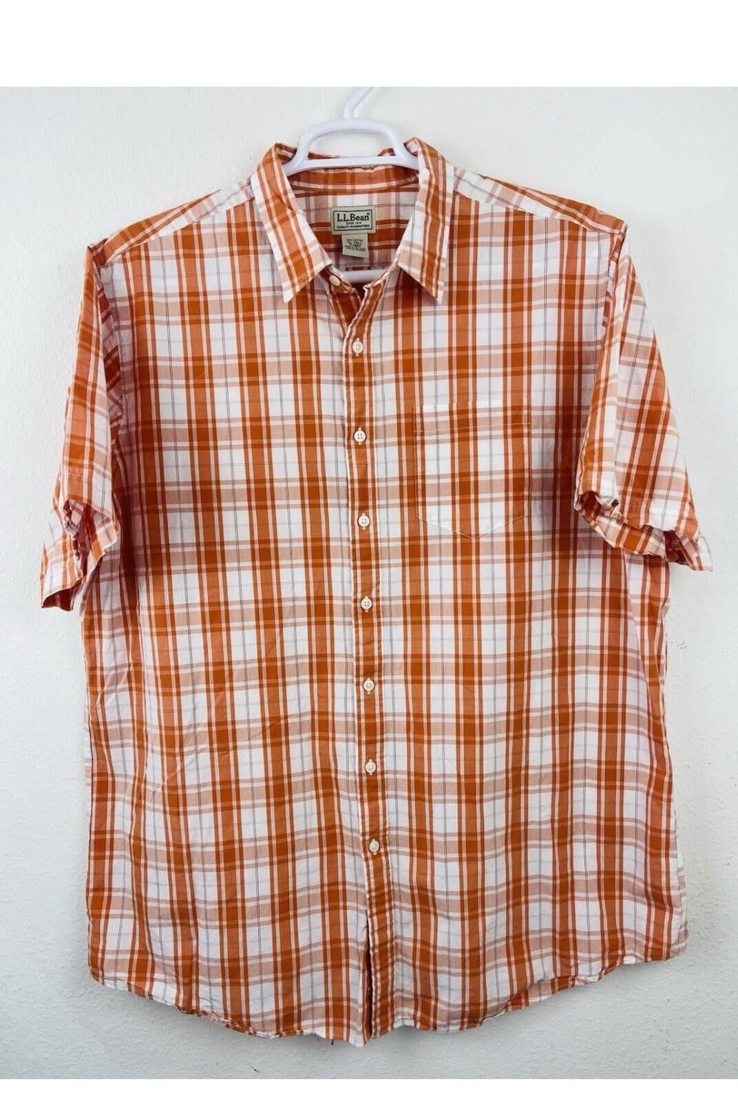 L.L. Bean L.L. Bean Plaid Short Sleeve Shirt Button Up Men’s Cotton Size US XL / EU 56 / 4 - 1 Thumbnail