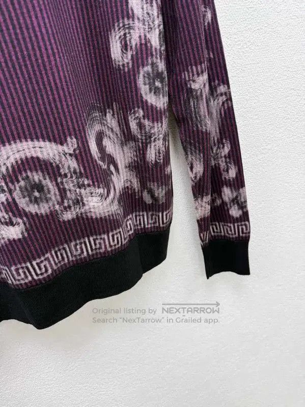 Versace Versace Purple Wool Blend Long Sleeve Sweater . Size US S / EU 44-46 / 1 - 5 Thumbnail