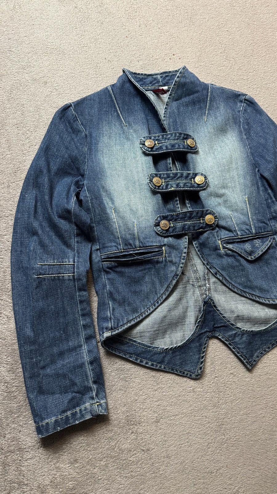 Hysteric Glamour 00s Napoleon Military Jacket Japan IfSixWasNine PPFM Style Size XS / US 0-2 / IT 36-38 - 2 Thumbnail