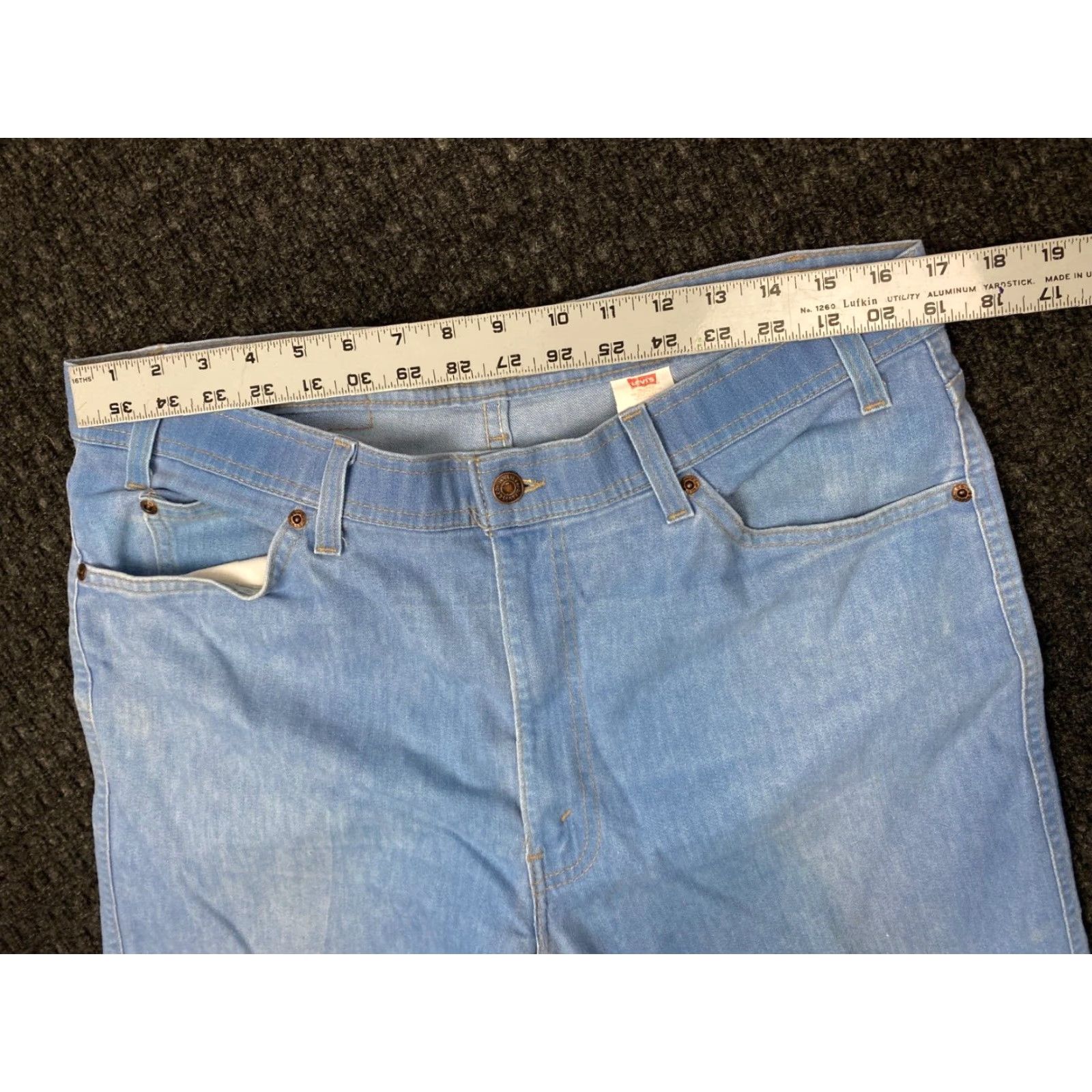 Levi's VINTAGE Levi’s Jeans Action Regular 38 x 29 Light Blue Cotton Blend USA Denim 5-Pocket Mens Jeans Size US 38 / EU 54 - 6 Thumbnail
