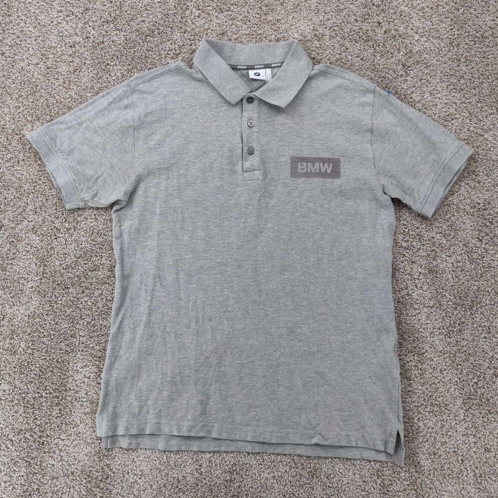 BMW BMW Polo Shirt Mens Small Grey Short Sleeve Stretch Casual Luxury Car Golf Logo Shirt Size US S / EU 44-46 / 1 - 2 Thumbnail