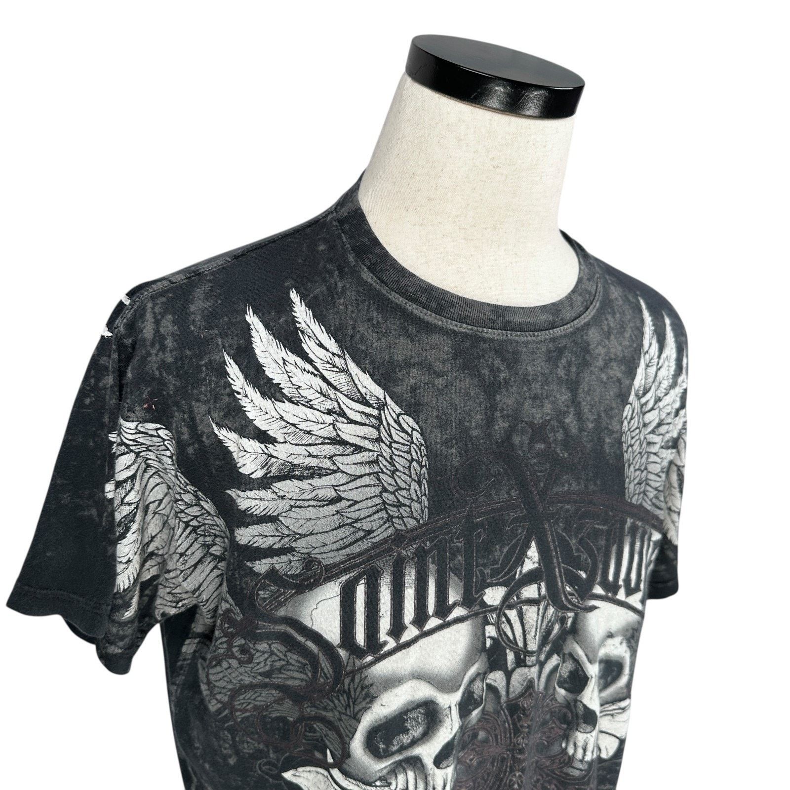Other AXR Xzavier T-Shirt Men Large Gray Skull & Wings Cotton Y2K Size US L / EU 52-54 / 3 - 5 Thumbnail