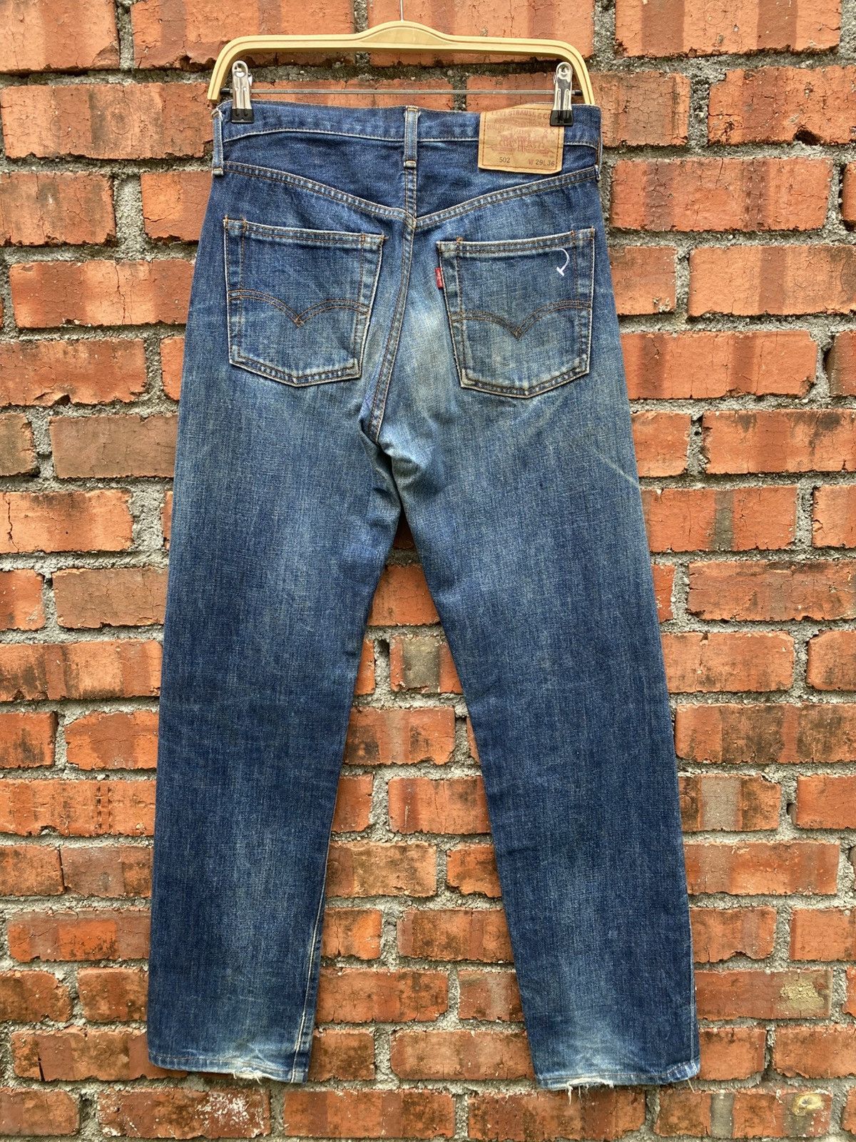 Levi's Vintage Clothing W29x32 Vintage levi's 502 big E redline denime distresed Size US 29 - 2 Thumbnail