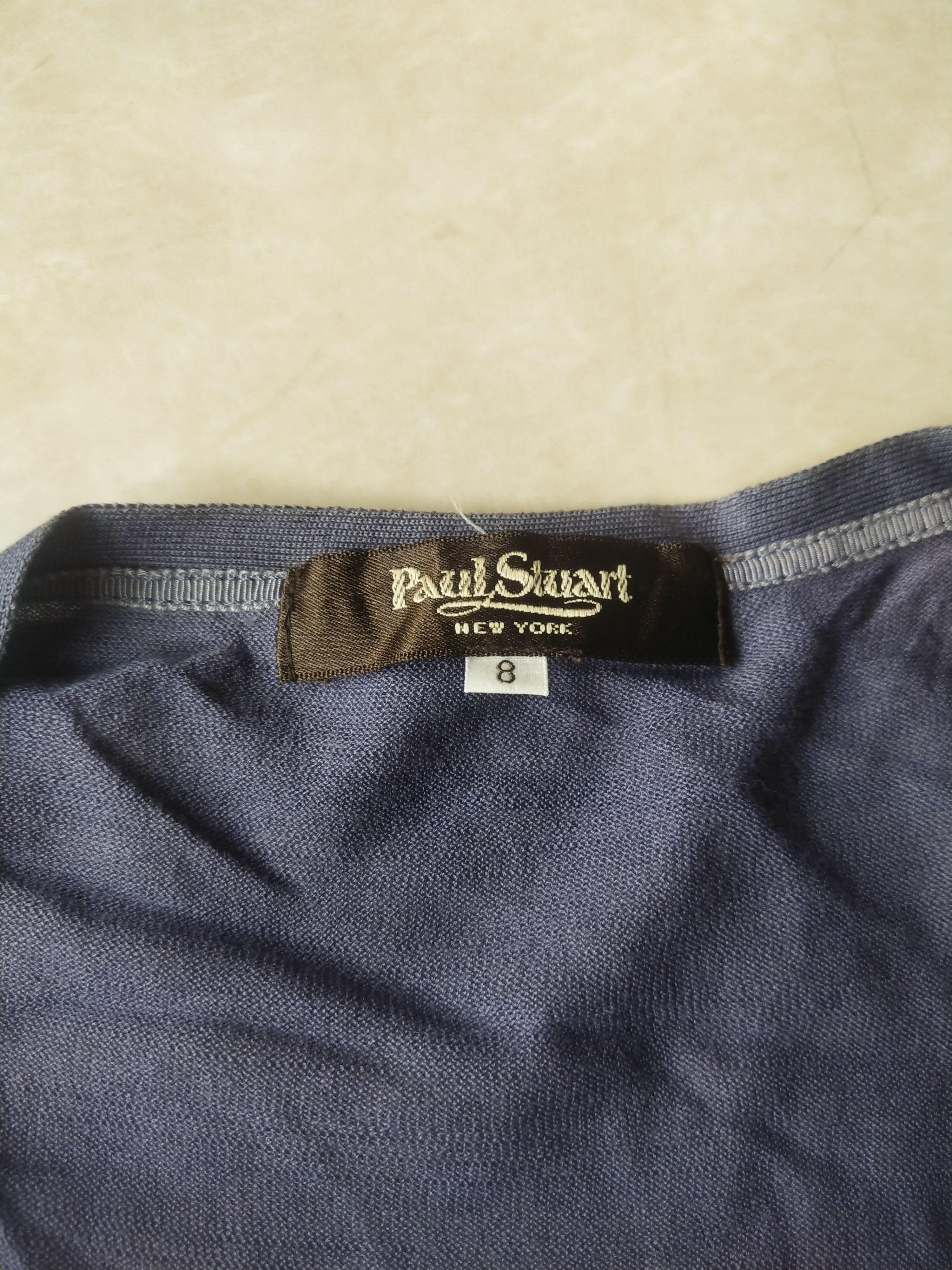 Paul Stuart Paul Stuart New York Navy Cotton Knit Cardigan Size M / US 6-8 / IT 42-44 - 6 Thumbnail