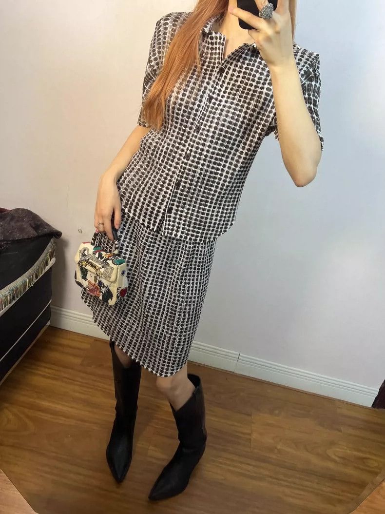 Issey Miyake Issey Miyake size:3 Polka dot skirt Size 42" / US 20 - 8 Thumbnail