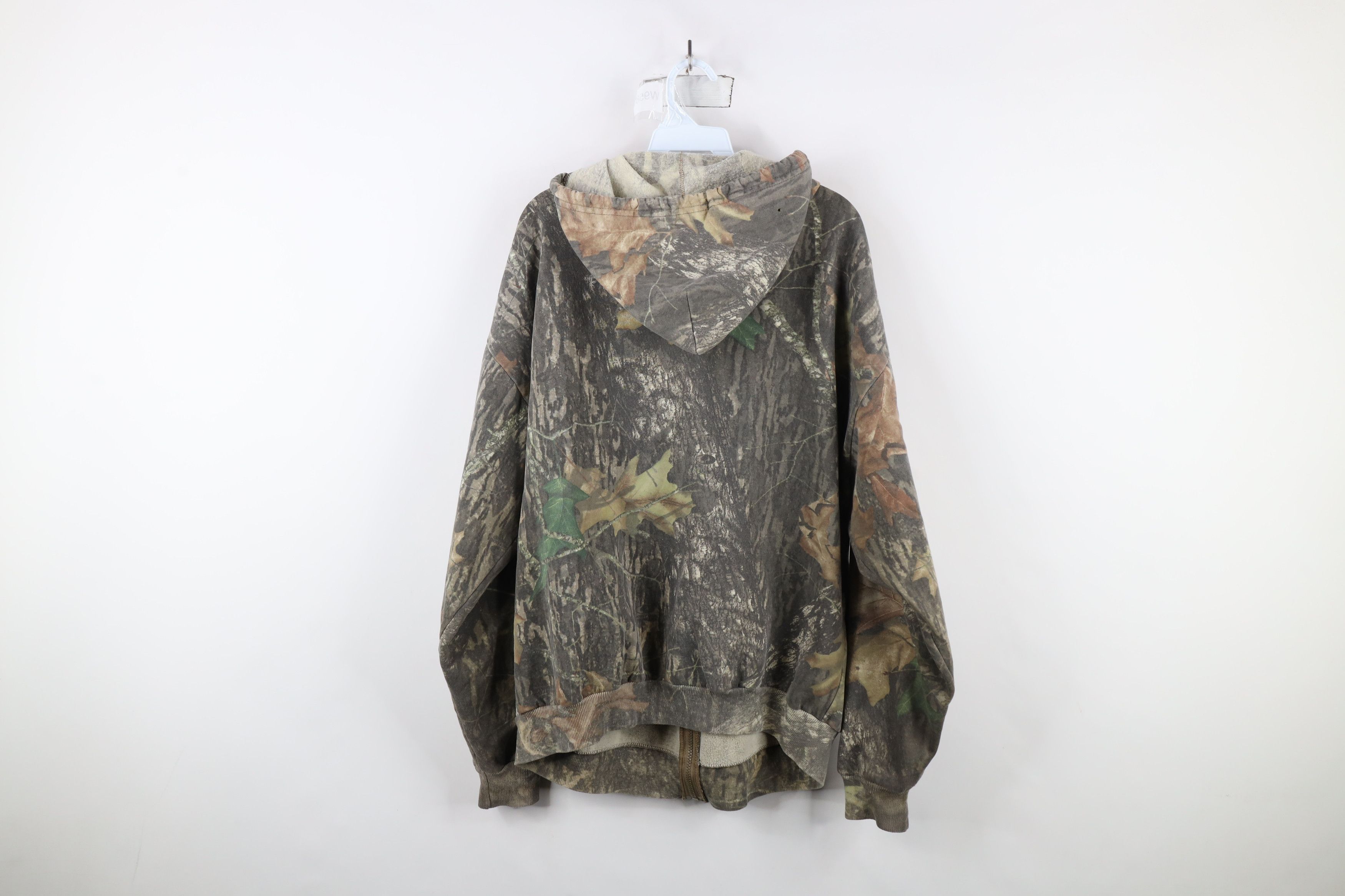 Vintage Vintage 90s Jerzees Mossy Oak Camouflage Full Zip Sweatshirt Size US XL / EU 56 / 4 - 14 Thumbnail