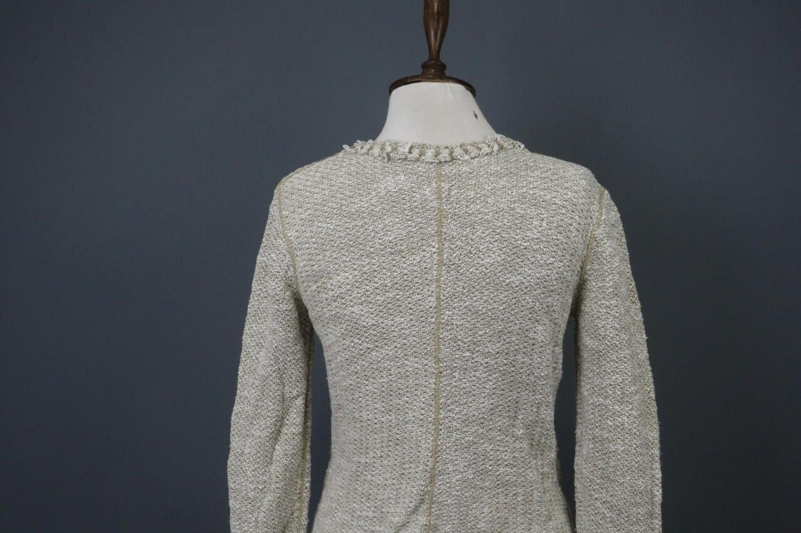 Armani Collezioni Armani Collezioni Tan Viscose Tweed Jacket Size 42 Size M / US 6-8 / IT 42-44 - 10 Thumbnail