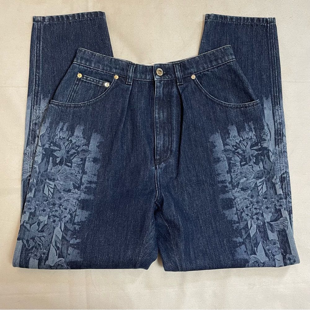 Alberta Ferretti NWT New Alberta Ferretti Floral High-Rise Italy Jeans 8 Size 30" / US 8 / IT 44 - 4 Thumbnail