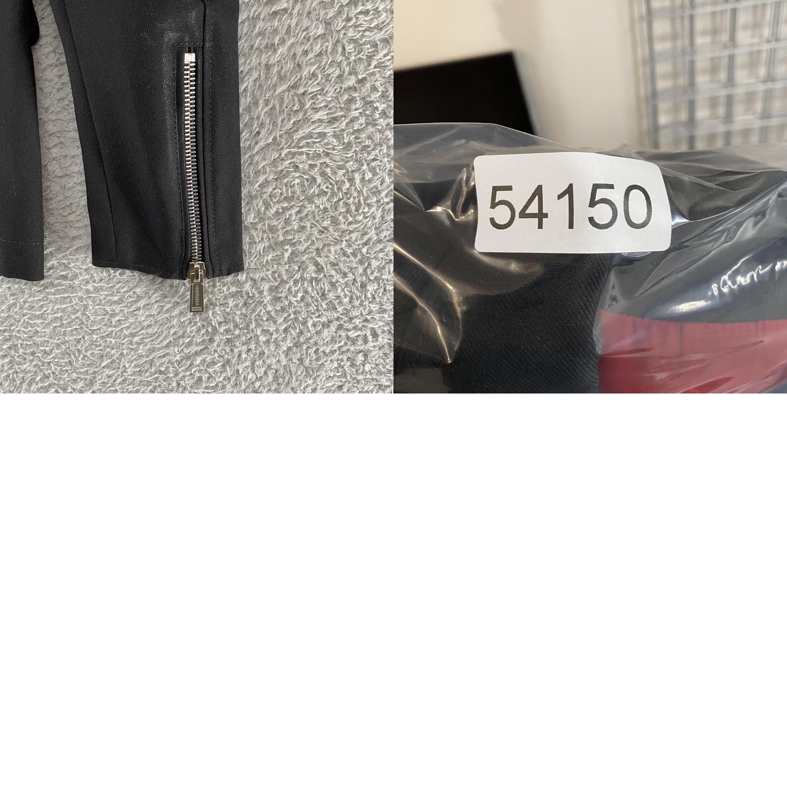 Dsquared2 Dsquared2 Mens Blazer 46 Black Wool Biker Jacket Asymmetric Zip Italy Quilted Size 46R - 9 Thumbnail