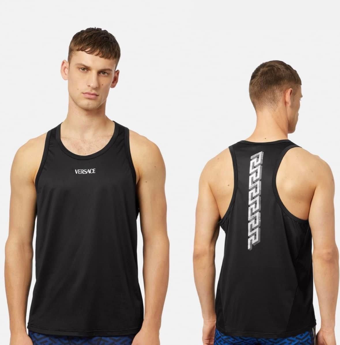 Versace Versace Black Athletic La Greca Tank Top Size US XL / EU 56 / 4 - 1 Thumbnail