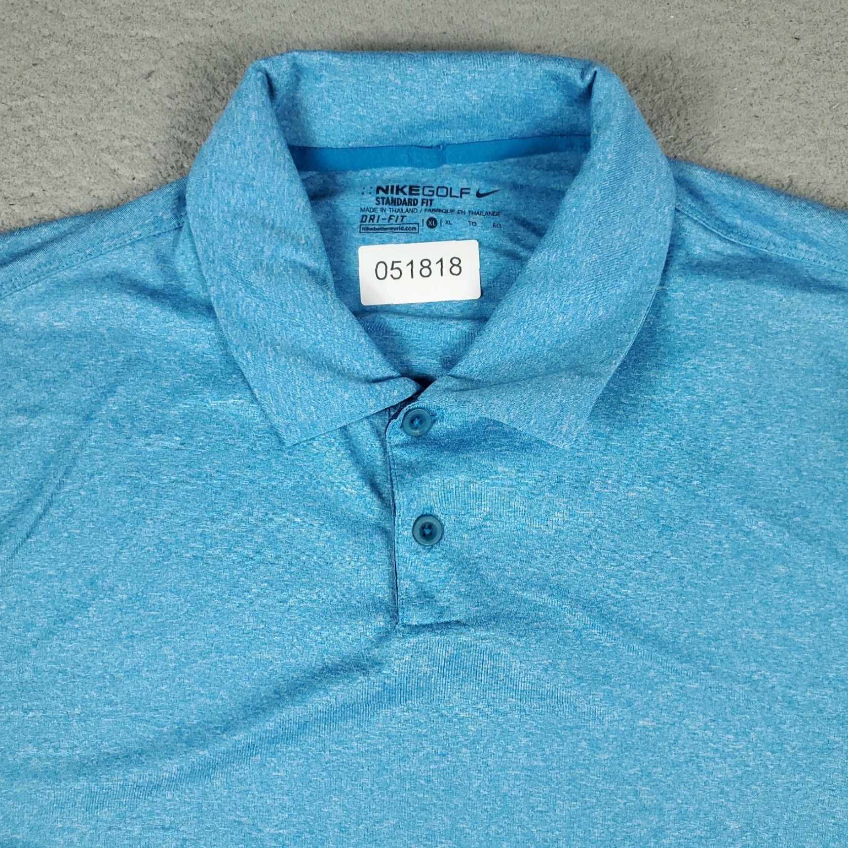 Nike Nike Polo Shirt Mens XL Blue Dri-Fit Nike Golf Short Sleeve Casual Button Collared Shirt Size US XL / EU 56 / 4 - 2 Thumbnail