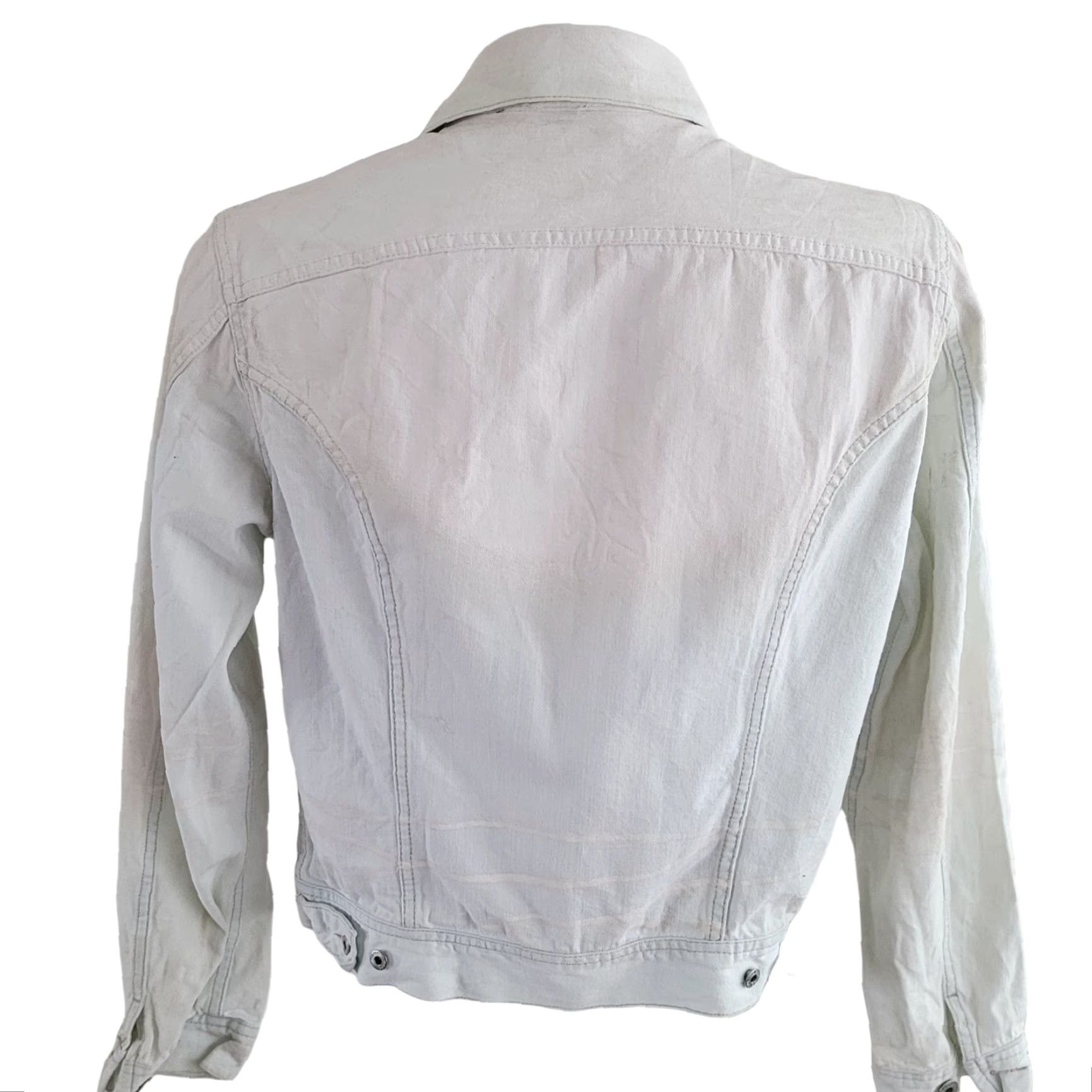 Diesel Diesel Denim Jacket Ladies M Made In Italy Denim Jacket Womens M White 90s? Italy Made In Italy Size M / US 6-8 / IT 42-44 - 4 Thumbnail