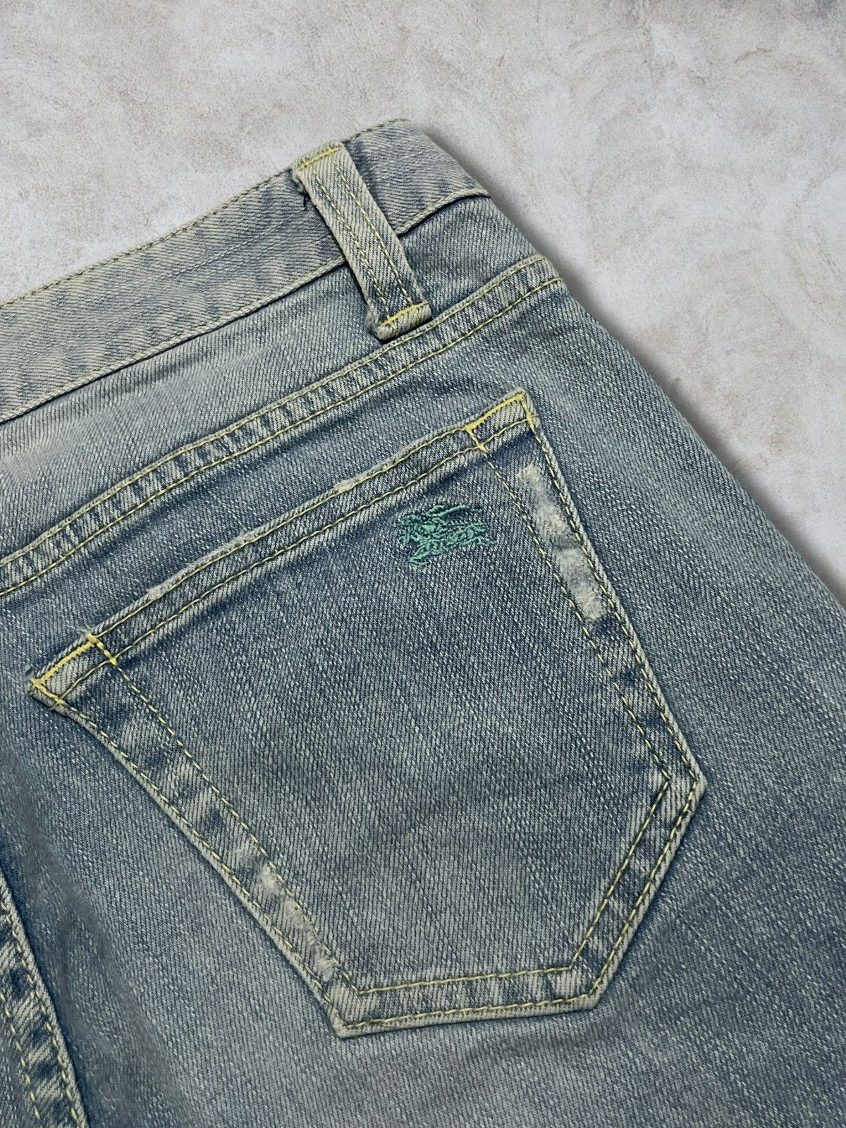 Burberry Nova Check Linen Knee Short Jeans Y2K Style