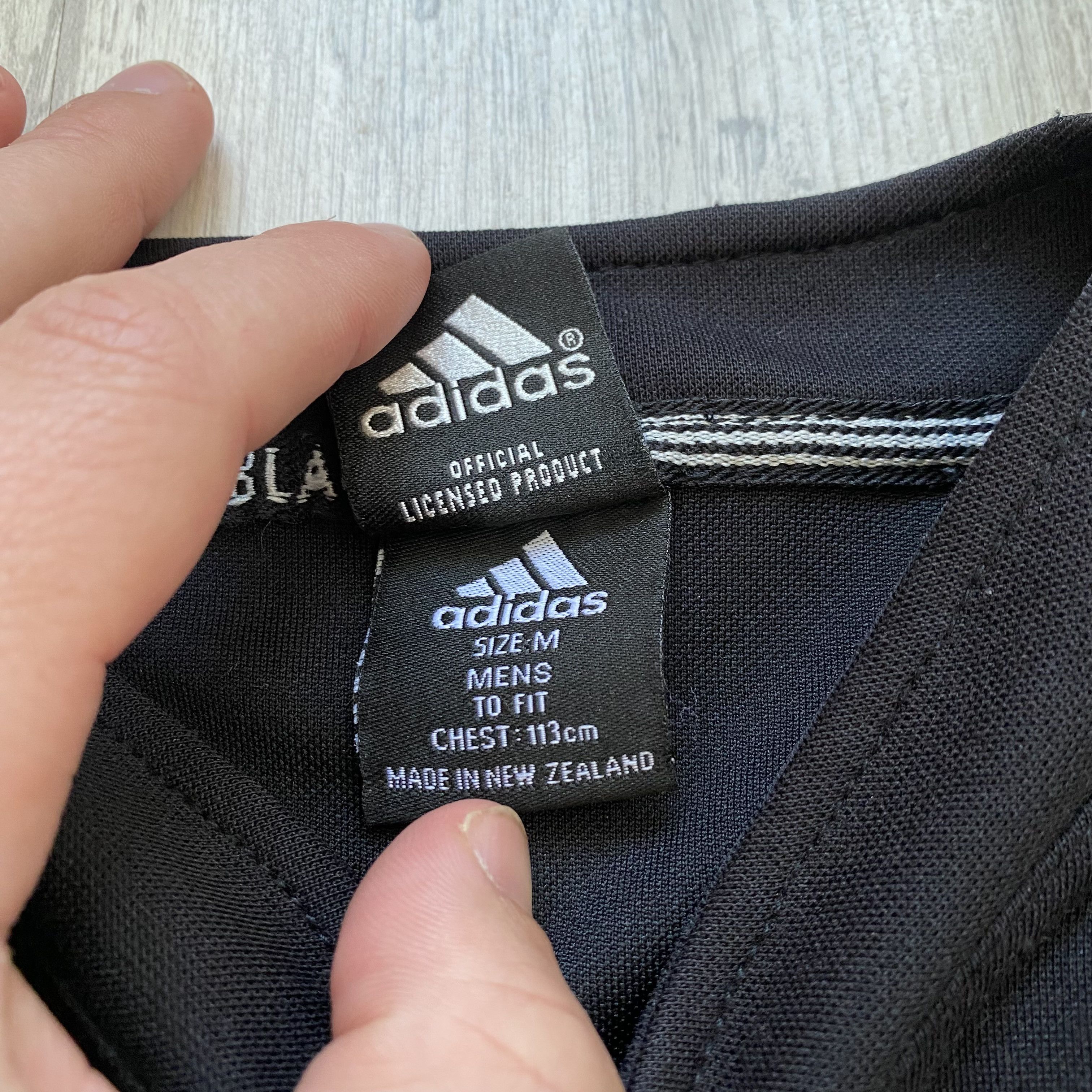 Adidas 🏈 Vintage 90s All black Adidas New Zealand rugby jersey Size US M / EU 48-50 / 2 - 6 Thumbnail