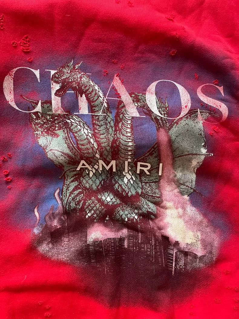 Amiri Amiri Kidora damage hoodie red 2501-Nextarrow Size US M / EU 48-50 / 2 - 2 Thumbnail