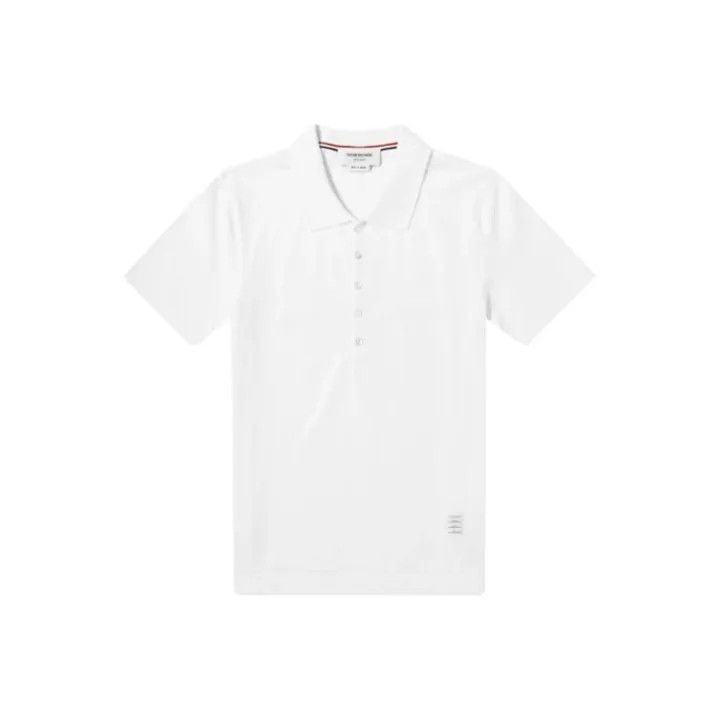 Thom Browne Thom Browne Classic White Logo Polo Shirt 0079 Size US S / EU 44-46 / 1 - 1 Thumbnail
