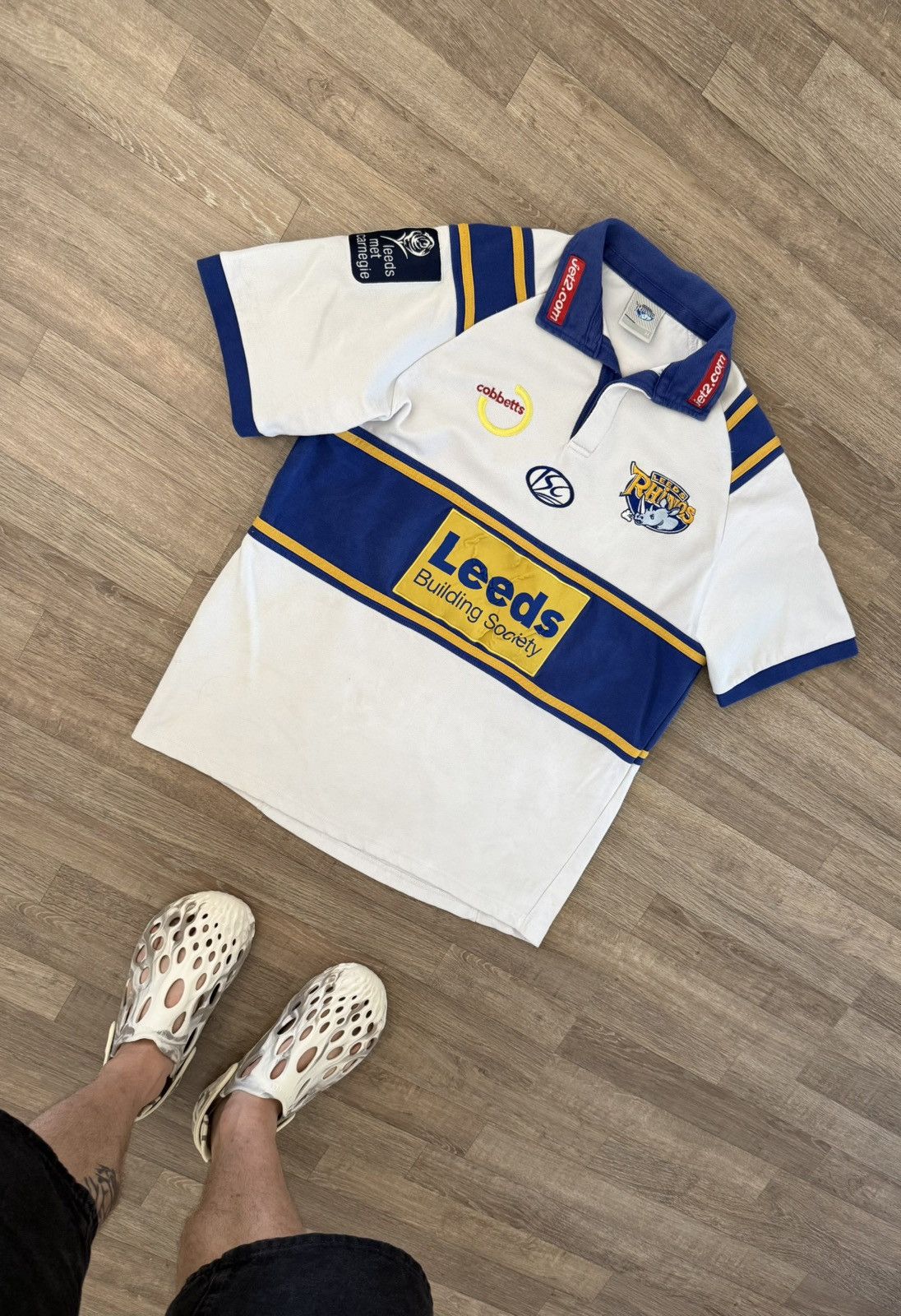 Vintage LEEDS RHINOS RUGBY Y2K LEAGUE FOOTBALL SHIRT ISC SIZE M Size US M / EU 48-50 / 2 - 1 Thumbnail
