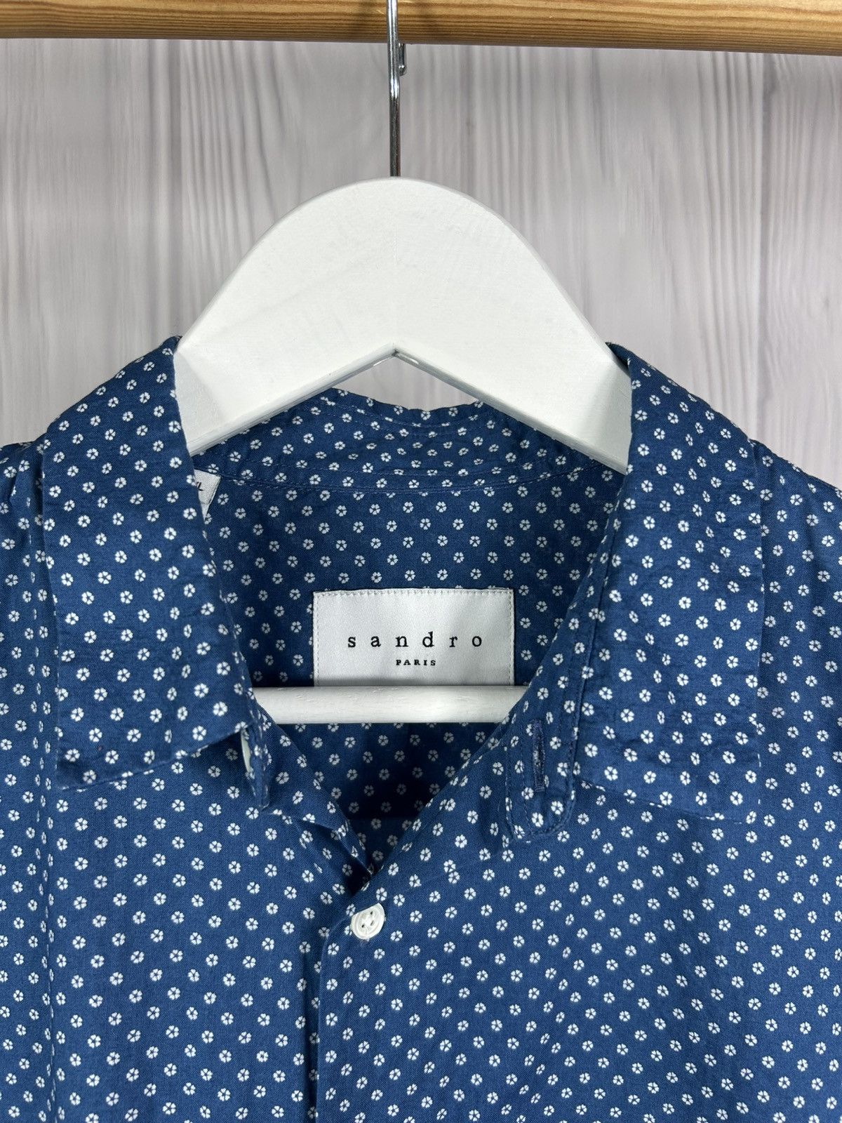 Sandro Sandro Paris Mini Floral Cotton Shirt Button Size XL Size US XL / EU 56 / 4 - 4 Thumbnail