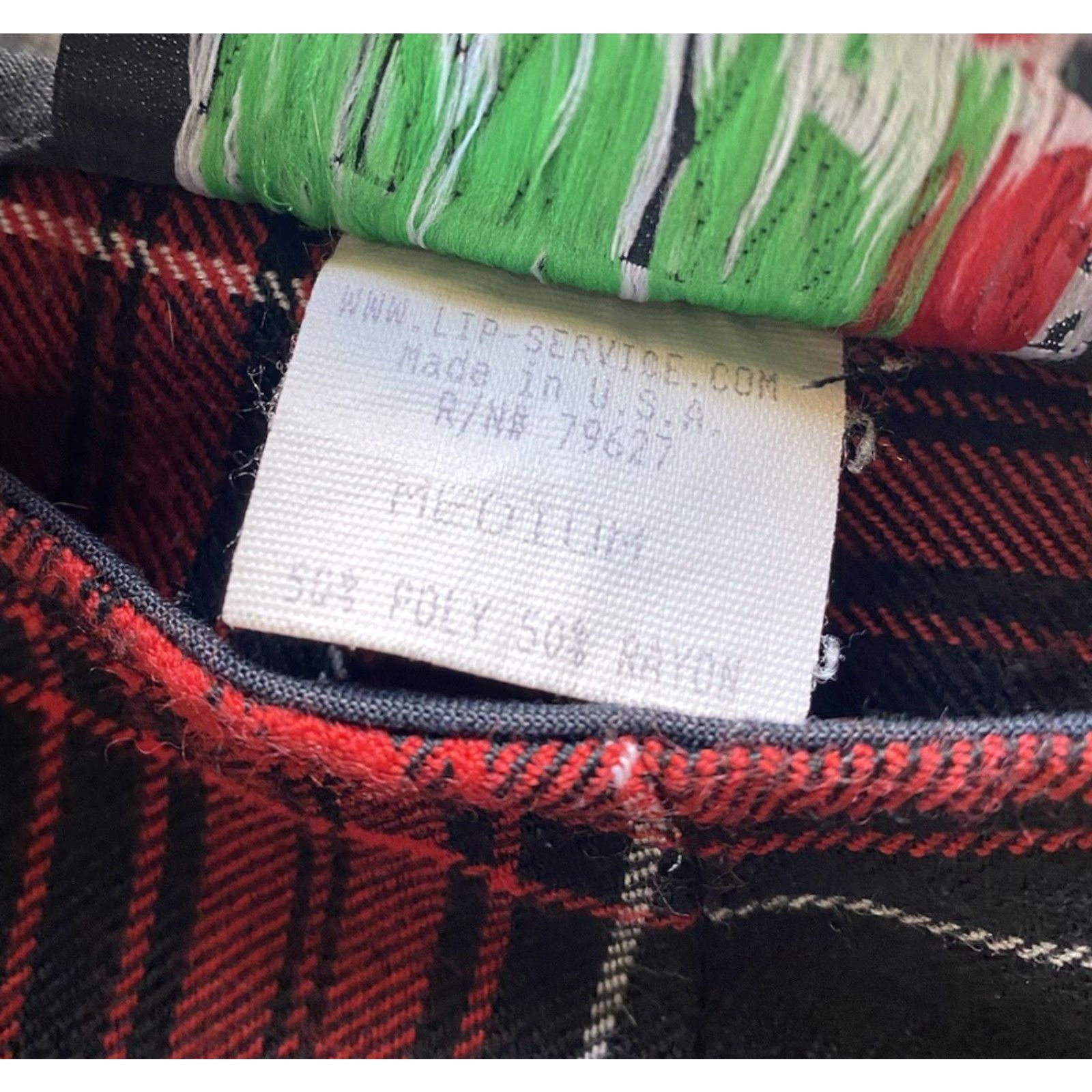 Lip Service VINTAGE Lip Service Los Angeles MEDIUM Red Black Plaid Mini Skirt Made In USA Size 32" / US 10 / IT 46 - 4 Thumbnail