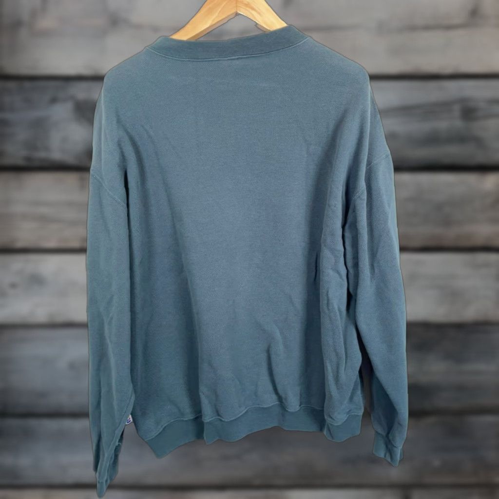 Russell Athletic VINTAGE Russell Athletic Sweatshirt Pullover Crew Neck Long Sleeve Solid Green Adult XL Men 90s Retro Size US XL / EU 56 / 4 - 1 Thumbnail