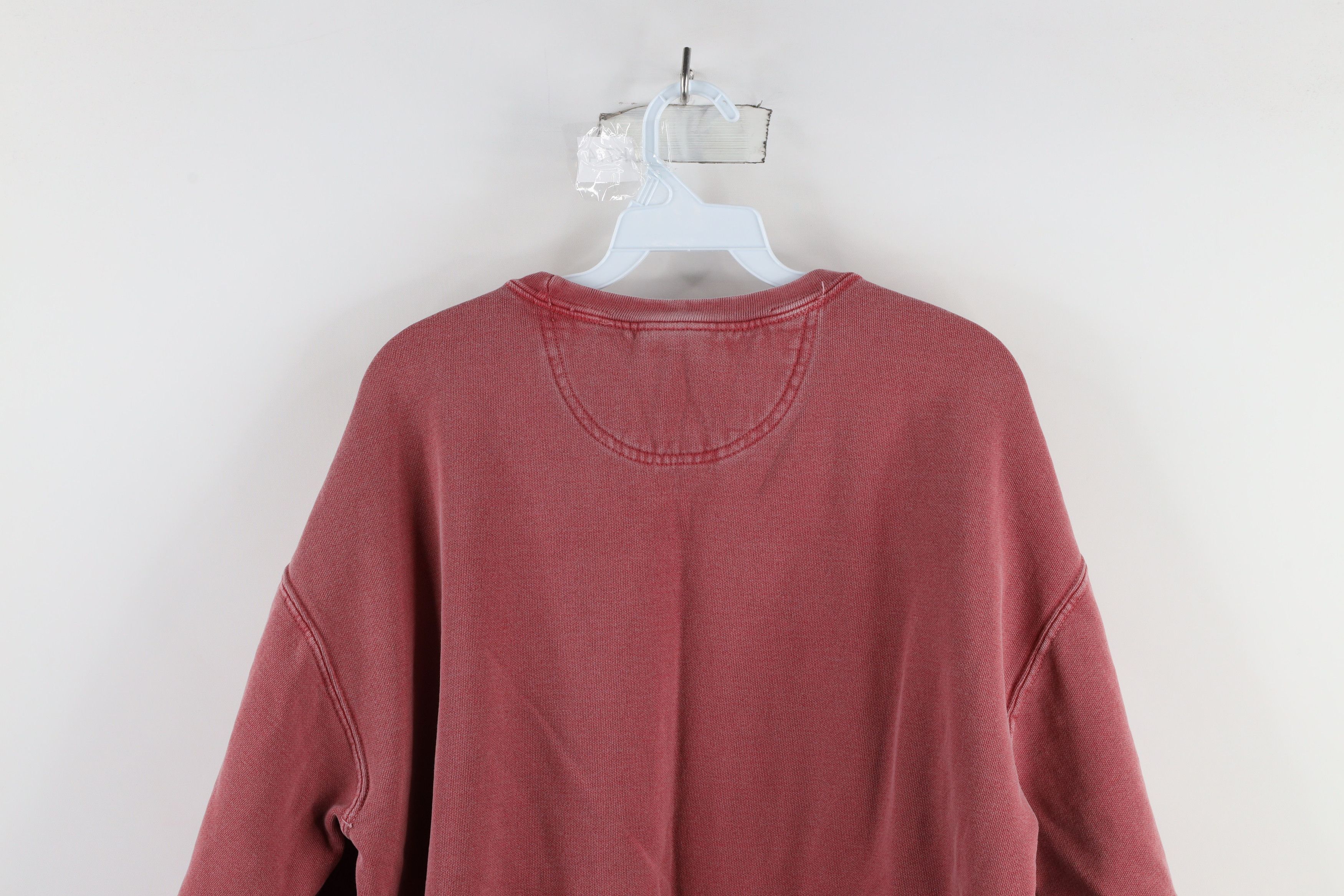 Vintage Vintage 90s Streetwear Garment Dye Stonewash Sweatshirt Red Size US XL / EU 56 / 4 - 7 Thumbnail