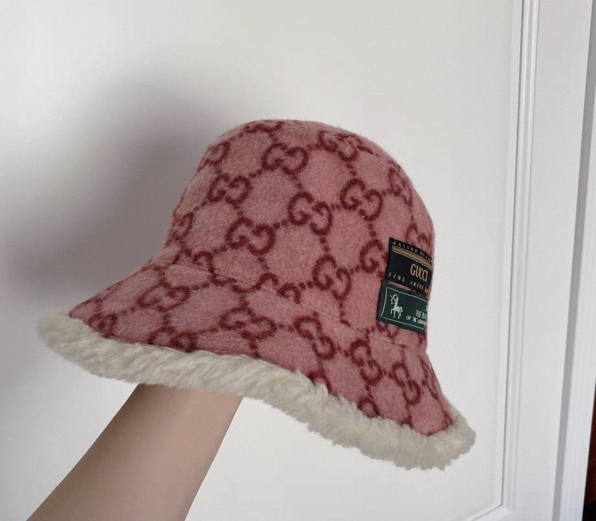 Gucci Gucci Size S Pink fisherman hat tweed new fisherman hat si Size ONE SIZE - 3 Thumbnail
