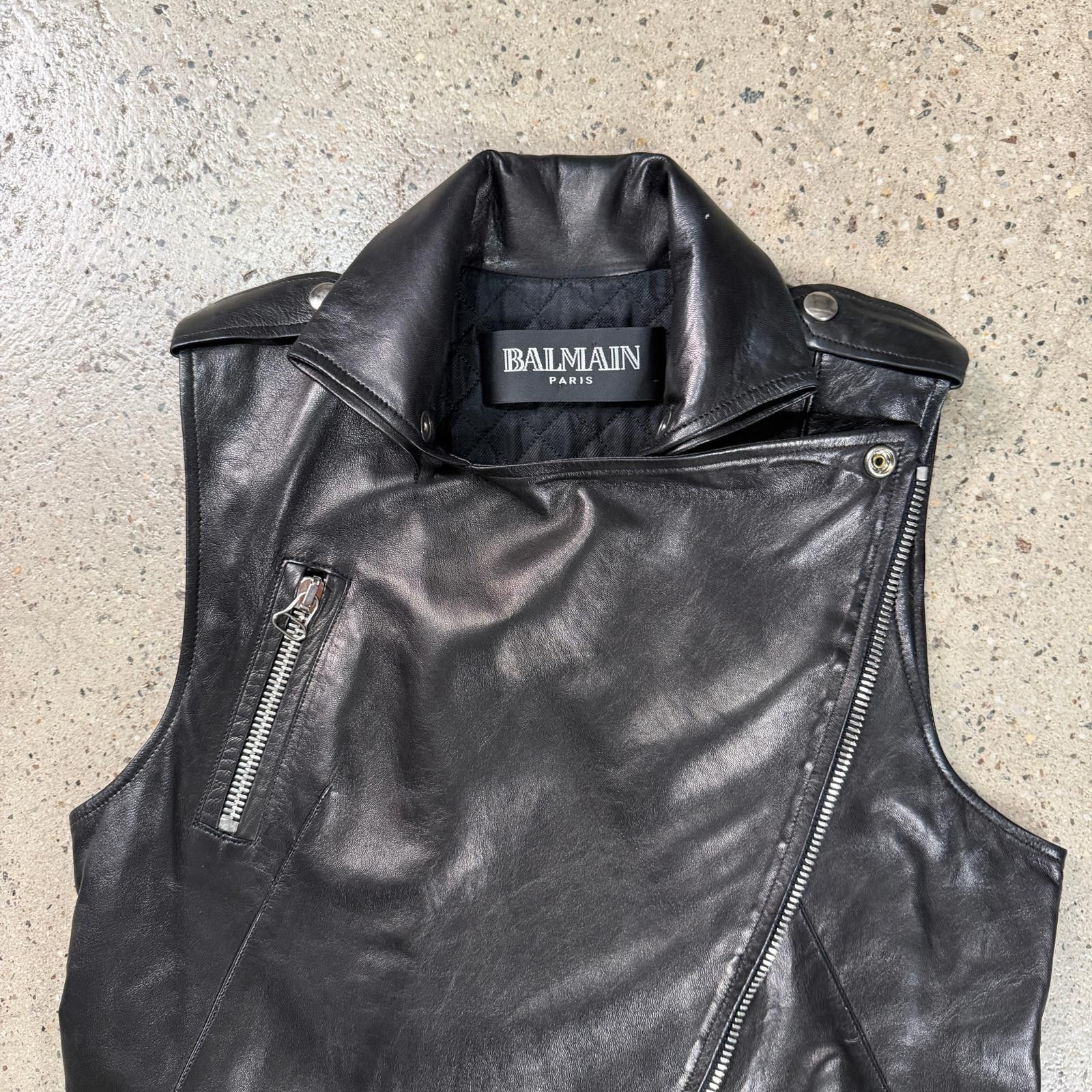 Balmain Balmain Leather Vest Size US M / EU 48-50 / 2 - 6 Thumbnail