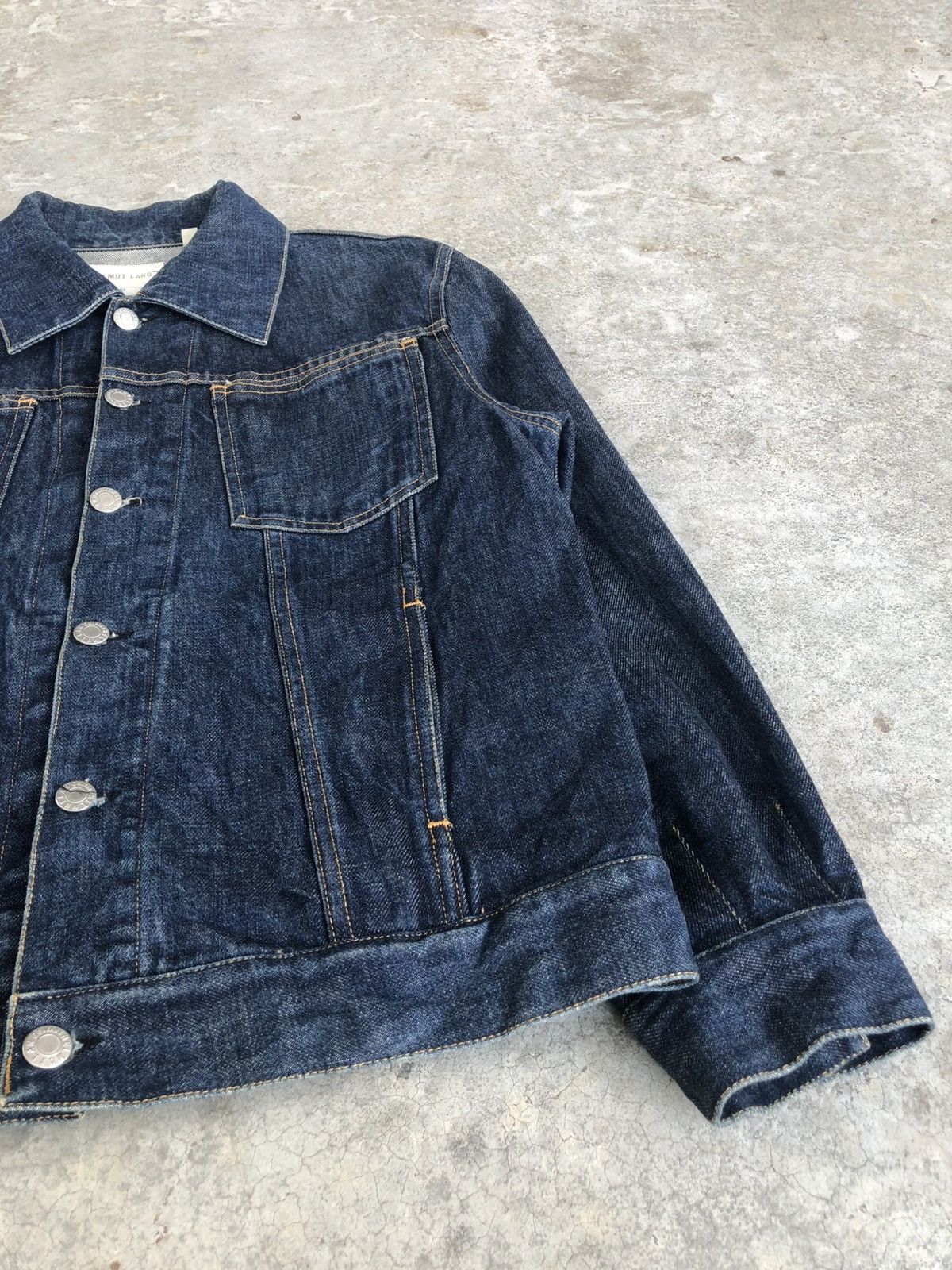 Helmut Lang Helmut Lang Denim Jacket Classic Denim Distressed Size US L / EU 52-54 / 3 - 6 Thumbnail