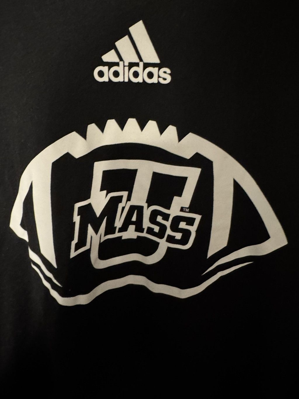 Adidas UMass Minutemen S/S Football Adidas T-shirt Men's XXL Black Size US XXL / EU 58 / 5 - 4 Thumbnail