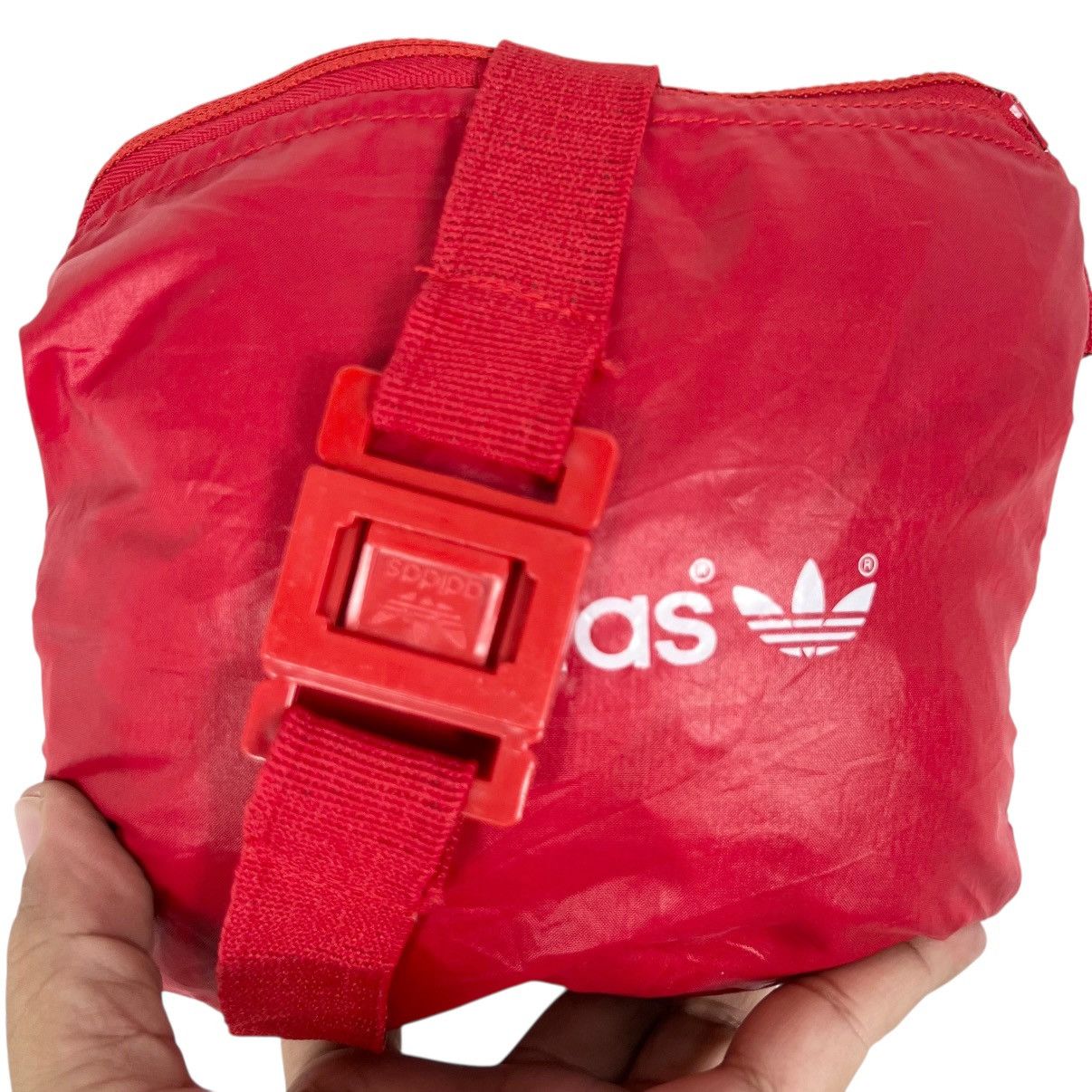 Adidas × Vintage Vintage Adidas Trefoil Windbreaker Jacket Foldable Bag Size US XL / EU 56 / 4 - 12 Thumbnail