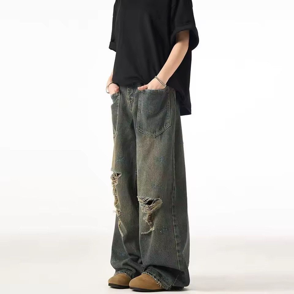 Other Washed Streetwear Hole Outdoor Baggy Y2k Jeans Size 27" / US 4 / IT 40 - 1 Thumbnail