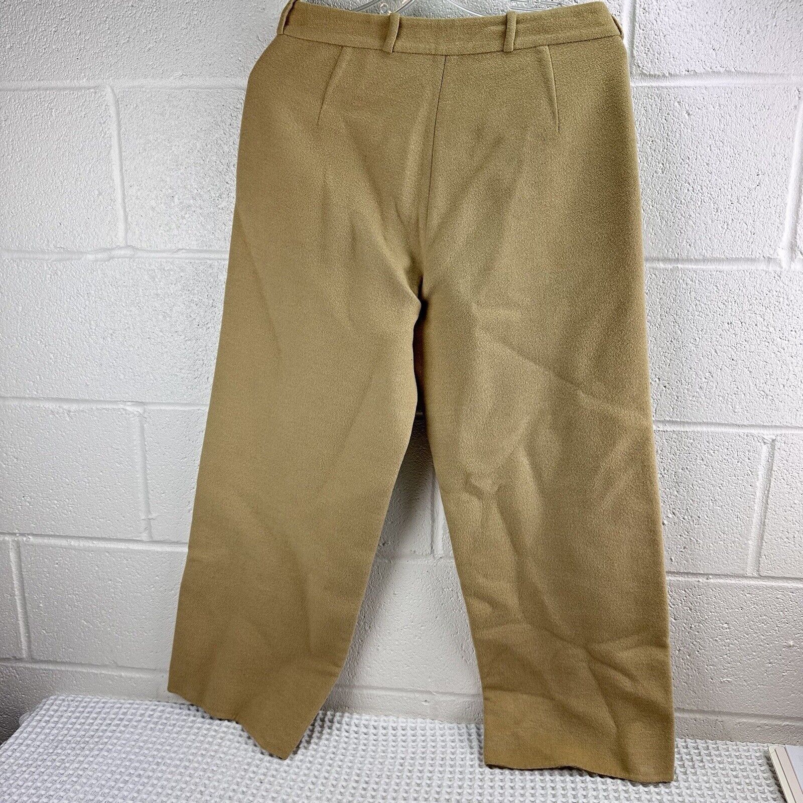 DKNY DKNY Beige Solid Wool Blend Women Flat Dress Pants Sz6 28x27 Size 28" / US 6 / IT 42 - 9 Thumbnail