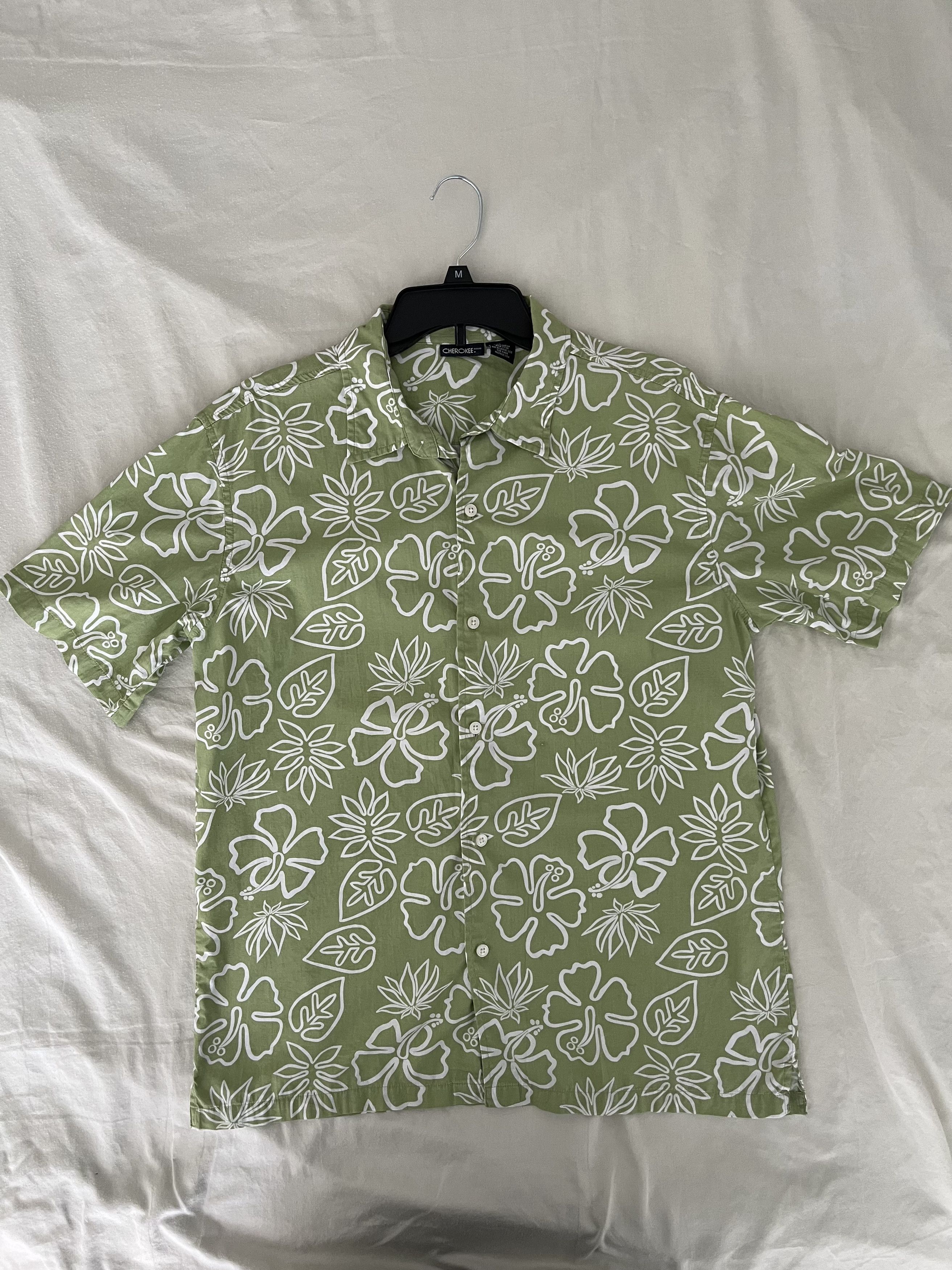 Cherokee Vintage Cherokee Tropical-Print Button-Up Short-Sleeve Shirt Size US M / EU 48-50 / 2 - 1 Thumbnail