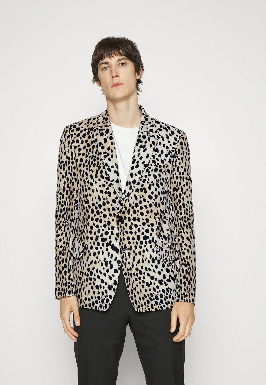 Just Cavalli !DS! FW22 Just Cavalli Leopard Print Natural Blazer Size US L / EU 52-54 / 3 - 1 Thumbnail
