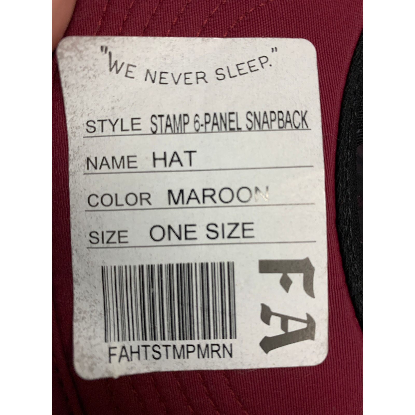 Fucking Awesome F*cking Awesome Stamp 6 Panel Snapback Maroon NEW SHIPS NOW Size ONE SIZE - 2 Thumbnail
