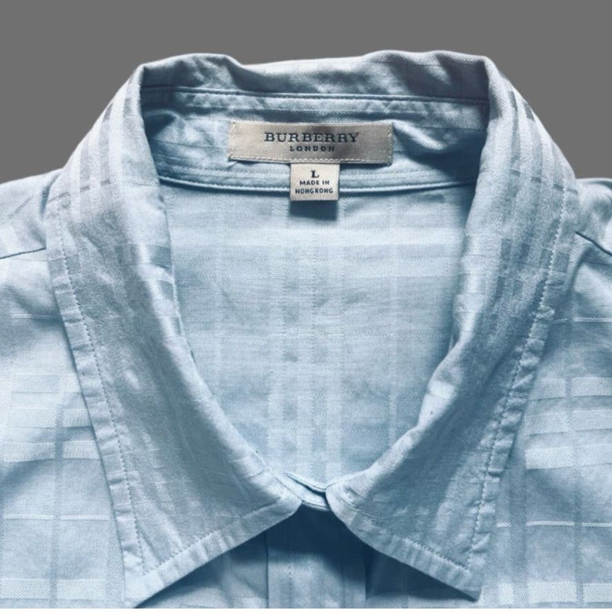 Burberry Burberry London Blue Plaid ButtonUp Shirt | Size L Size L / US 10 / IT 46 - 3 Thumbnail