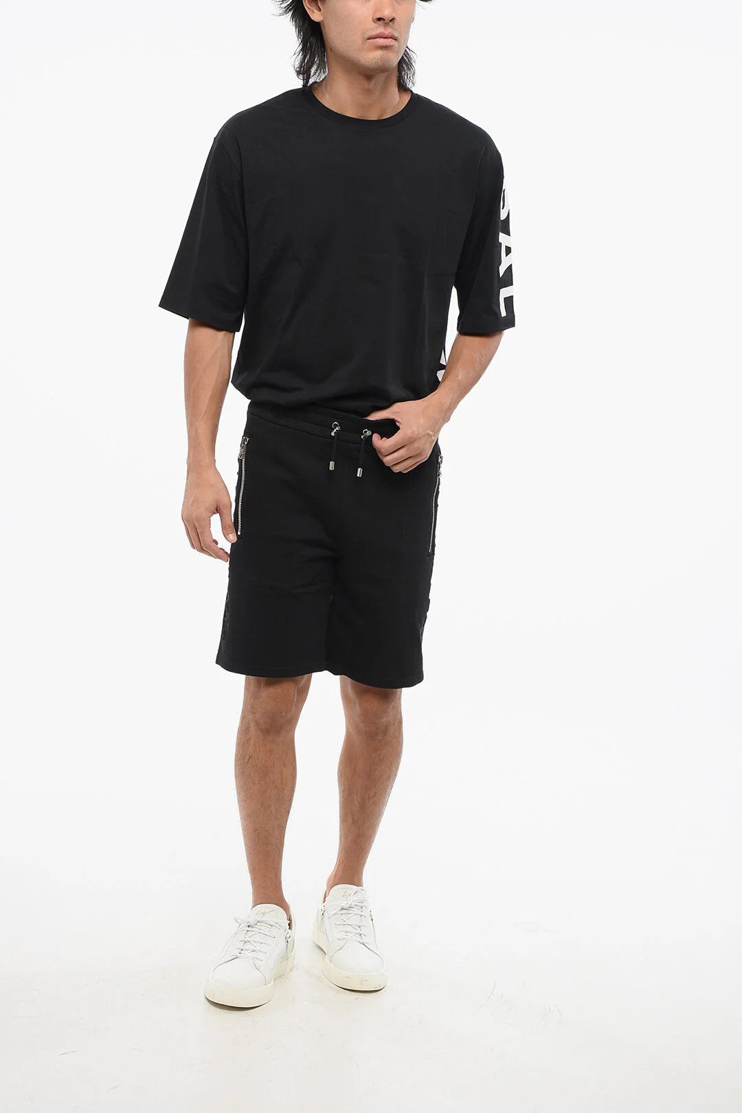 Balmain og1mm0326 Jersey Short in Black Size US 32 / EU 48 - 4 Thumbnail