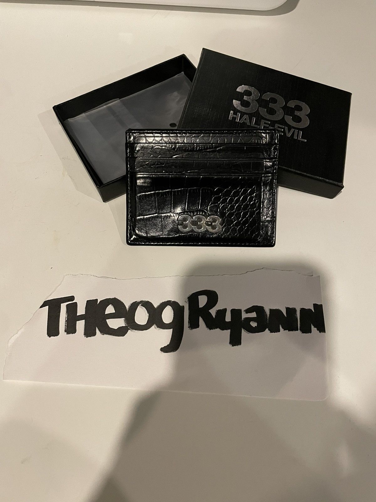 Half Evil Half Evil 333 Black Crocodile Card Holder Size ONE SIZE - 1 Thumbnail