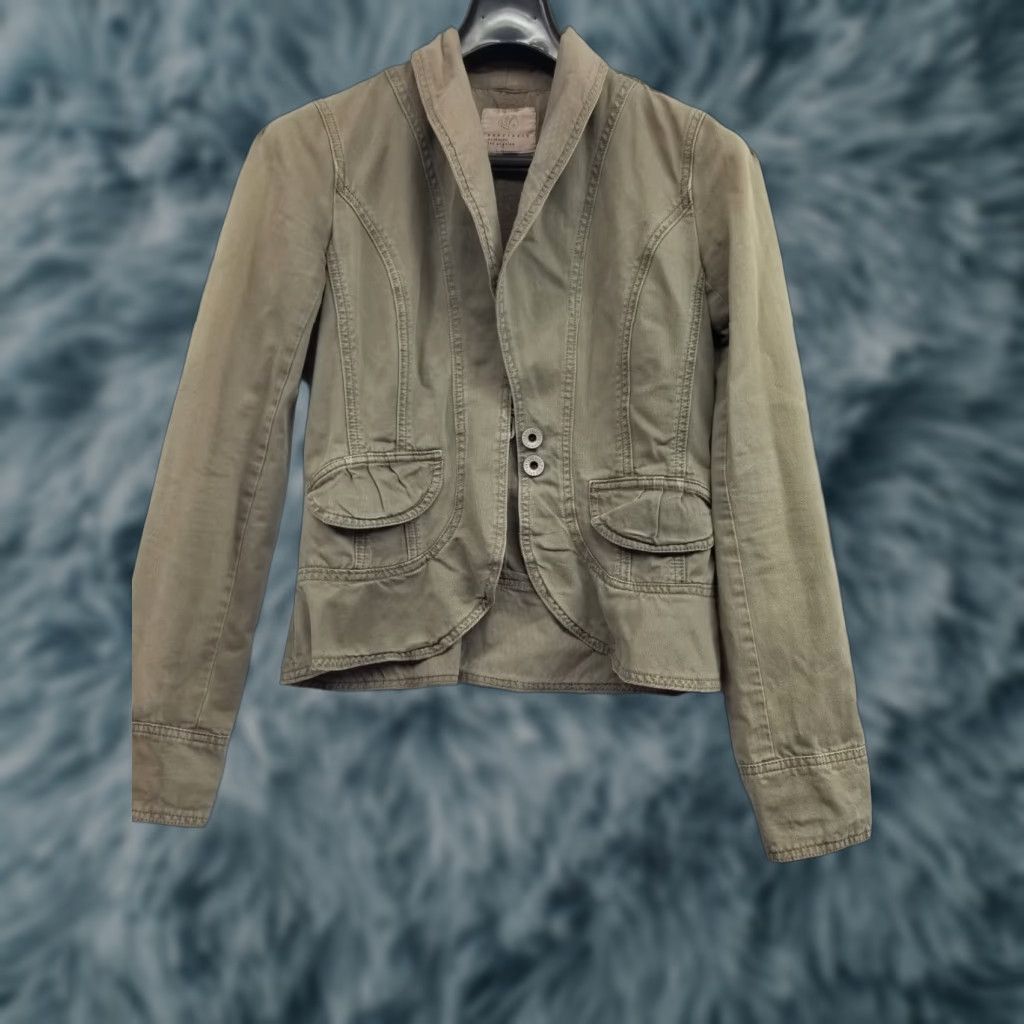 Sanctuary Sanctuary Denim Utility Jacket Shirt Women S Brown Khaki Button up Made In USA Size S / US 4 / IT 40 - 1 Thumbnail