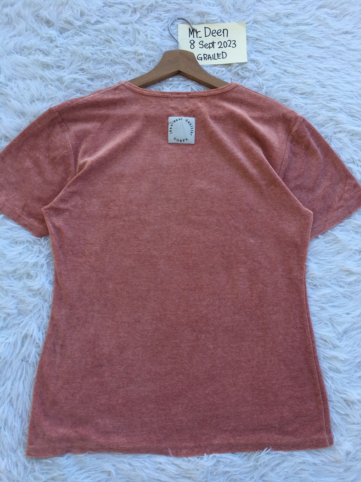 Jean Paul Gaultier Rare Vintage Jean Paul Gaultier Homme Velvet Tshirt Size US M / EU 48-50 / 2 - 15 Thumbnail