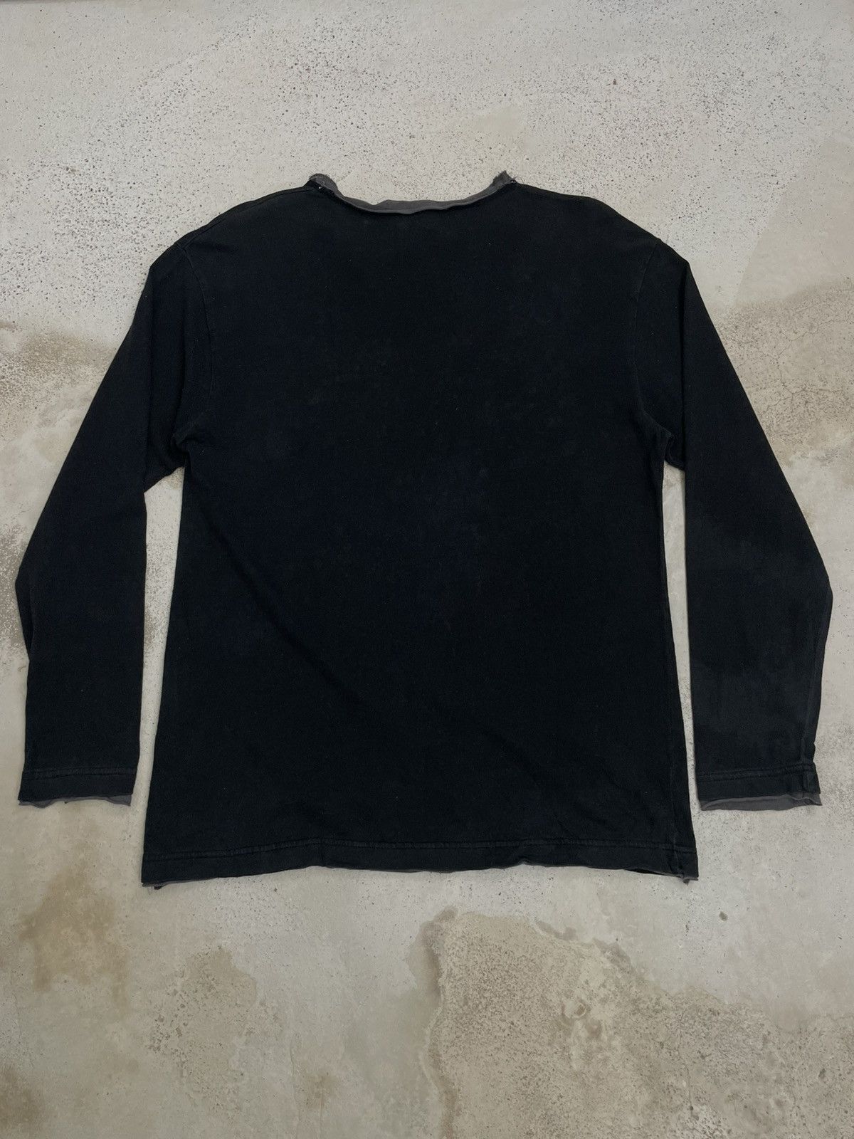 Japanese Brand Faded Dog Cigar Disruption Y2K Wording Layered Tee Size US M / EU 48-50 / 2 - 2 Thumbnail