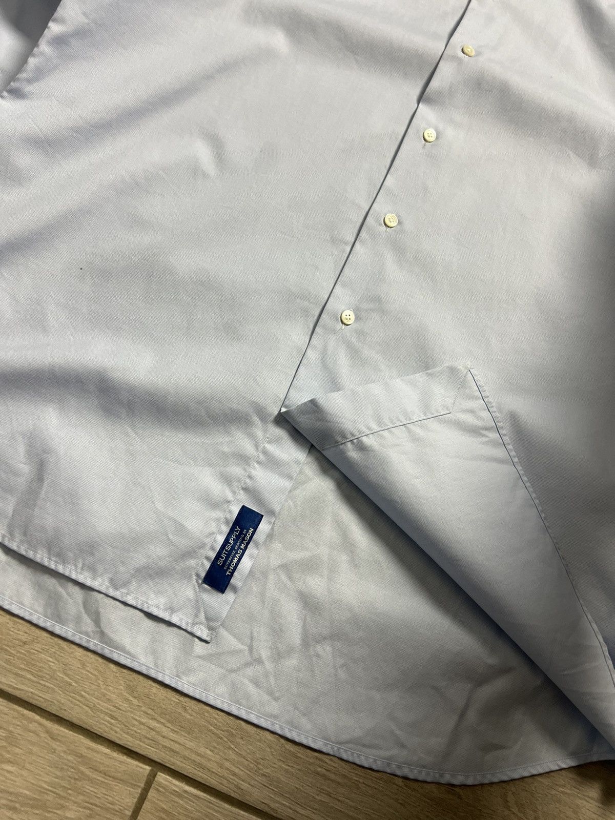 Suitsupply Suitsupply Luxury Shirt Long Sleeve Blue French Cuff Vintage Size US M / EU 48-50 / 2 - 13 Thumbnail