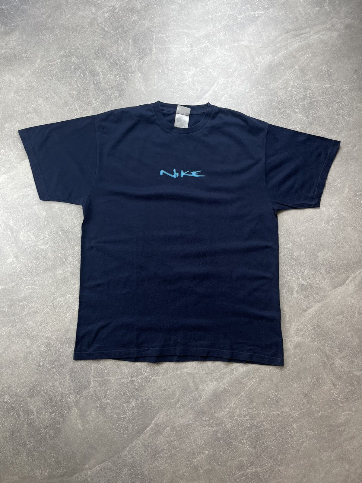 Nike Vintage Nike T-Shirt XL Navy Blue Spell Out Graffiti Logo Size US XL / EU 56 / 4 - 2 Thumbnail